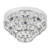 Motown 4 Lights Clear Crystals Flush Ceiling Light In Chrome