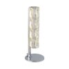 Remy LED Tube Bar Table Lamp In Chrome With Clear Crystal Trim