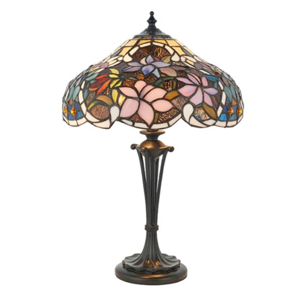 Interiors 1900 64327 Sullivan Tiffany Small Table Lamp - Height: 450mm