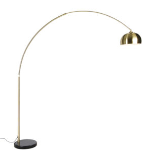 Arc lamp brass with black marble base adjustable – XXL