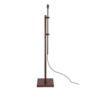 Laura Ashley Burdale Adjustable Dark Wood Floor Lamp With Industrial Brass Detail Base Only LA3756225-Q
