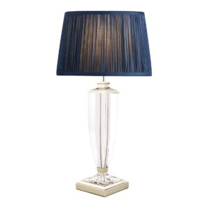 Laura Ashley Carson Polished Nickel And Crystal Extra Large Table Lamp Base