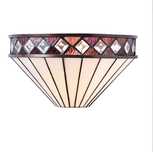 Interiors 1900 64149 Fargo Tiffany 1 Light Wall Light With Shade