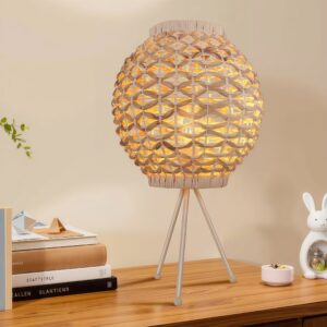 Lightsin Water Hyacinth Rattan Ball-Shaped Woven Table Lamp - Natural Handwoven Lighting for Cozy Spaces