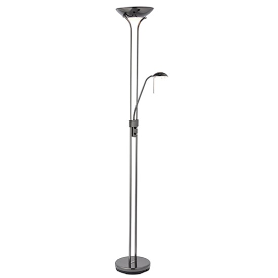Reading Mother And Child Task Floor Lamp In Black Chrome