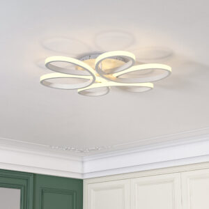 Floral 6 Rings Modern LED Ceiling Light Dimmable with Remote Control