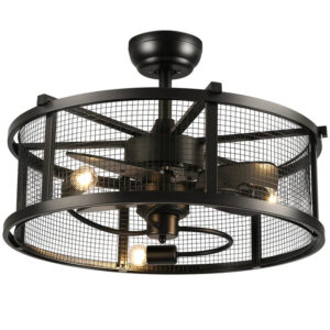 Metal Industrial Ceiling Fan Light