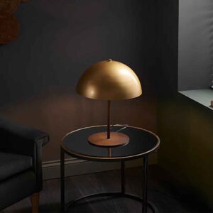 Nogales Metal Dome Table Lamp In Gold