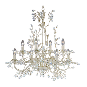 Almandite Cream Gold 8 Light Ceiling Light