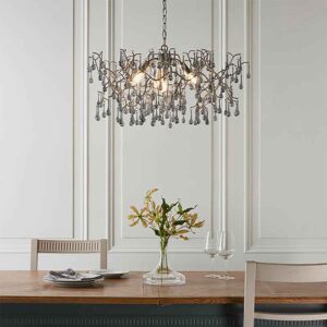 Aberdeen Glass Pendent Ceiling Light In Aged Gold