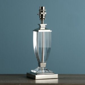 Laura Ashley Carson Polished Nickel Small Crystal Table Lamp Base