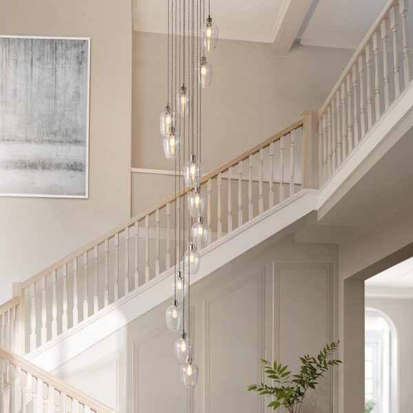 Allston 13 Clear Glass Pendant Ceiling Light In Nickel