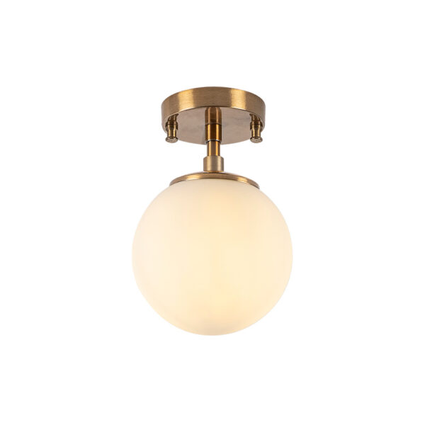 Atmaca White Glass Ceiling Light Bulb in Vintage