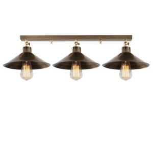 Berceste 3 Light Metal Cone-Shaped Ceiling Light in Vintage