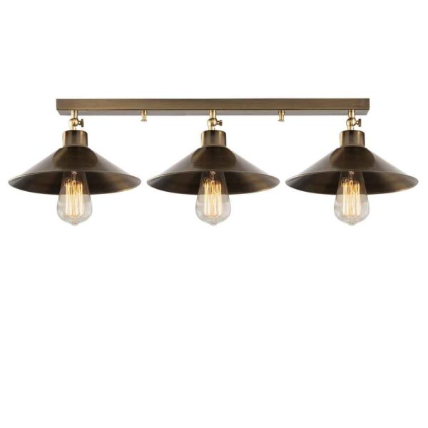 Berceste 3 Light Metal Cone-Shaped Ceiling Light in Vintage