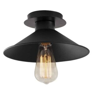 Berceste Cone Metal Ceiling Light in Black