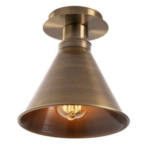 Berceste Metal Flush Ceiling Light in Copper