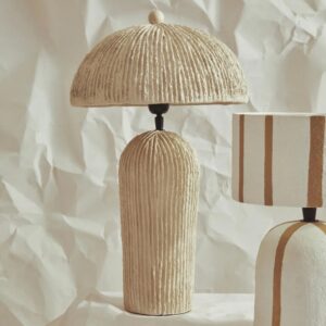Cerano Metal Domed Table Lamp in Oatmeal