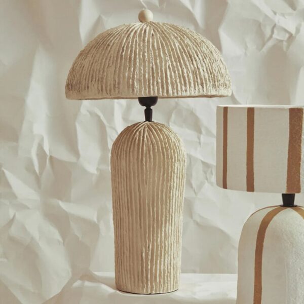 Cerano Metal Domed Table Lamp in Oatmeal