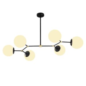 Damar 6 Light Metal Ceiling Light in Black