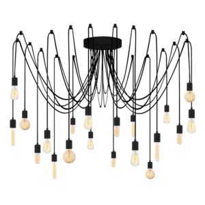 Kabluni Metal Ceiling Chandelier Light in Black