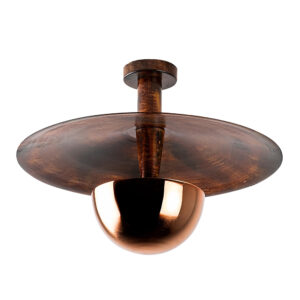 Kurt Large Metal Ceiling Light in Copper