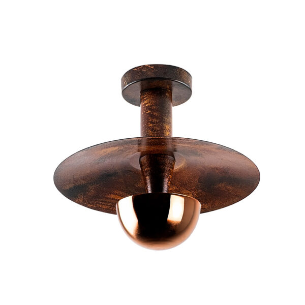Kurt Small Metal Ceiling Light in Copper