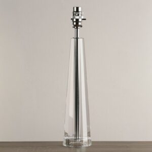 Laura Ashley Blake Cut Glass Crystal Obelisk Large Table Lamp Base In Polished Chrome Finish