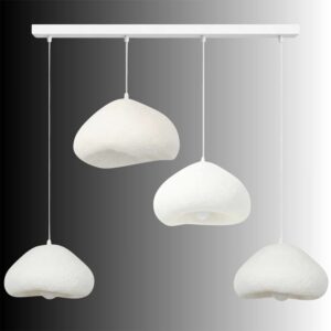 Lora 4 Light Metal Ceiling Chandelier Light in White