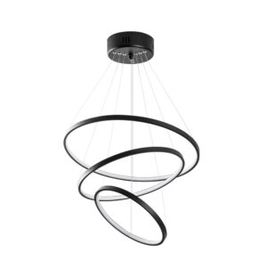 Simit Metal Chandelier Light in Black