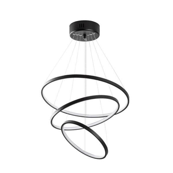 Simit Metal Chandelier Light in Black