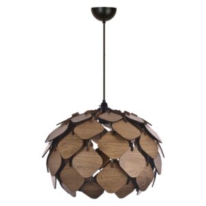 Tom Large Wooden Chandelier Light in Brown