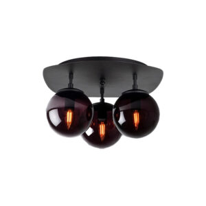 Walden 3 Light Metal Ceiling Light in Black