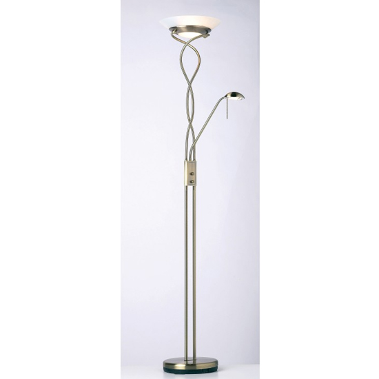 Monaco Floor Lamp In Antique Brass