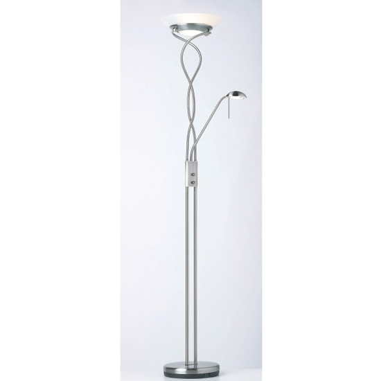 Monaco Floor Lamp In Satin Chrome