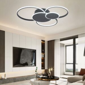 115W Modern 5 Rings LED Ceiling Light White Light - 5 Rings