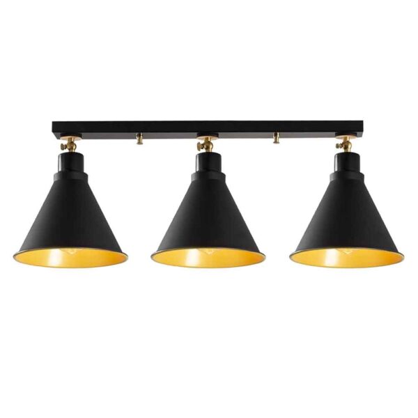 Berceste 3 Light Metal Ceiling Light in Black