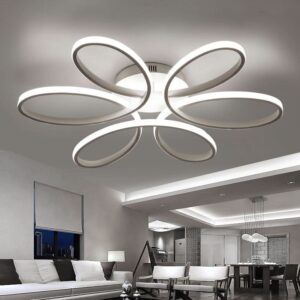 Floral Shape 6 Rings LED Ceiling Light Non-Dimmable - W 58 x L 58