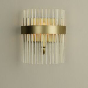 Laura Ashley Alexa Wall Light In Matt Antique Brass Finish With Glass Rods LA3756656-Q