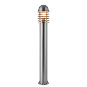 Louvre Large Floor Lamp In Brushed Steel
