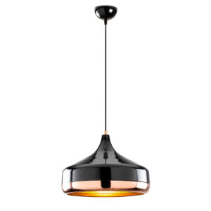 Yildo Large Metal Ceiling Pendant Light in Black and Copper