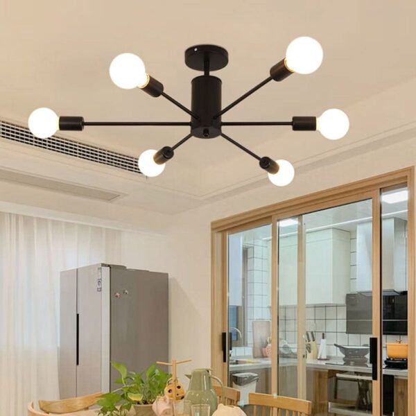Industrial Style 6-Light Ceiling Light